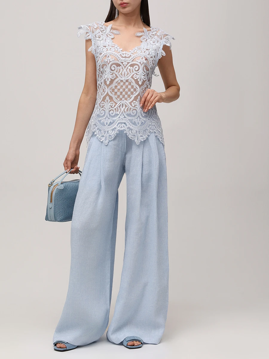 Брюки льняные