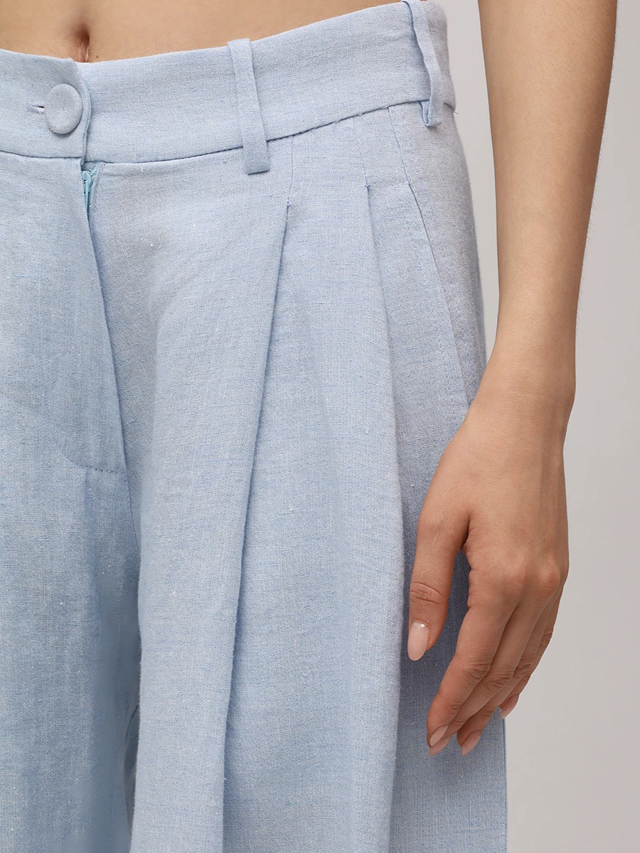 Брюки льняные