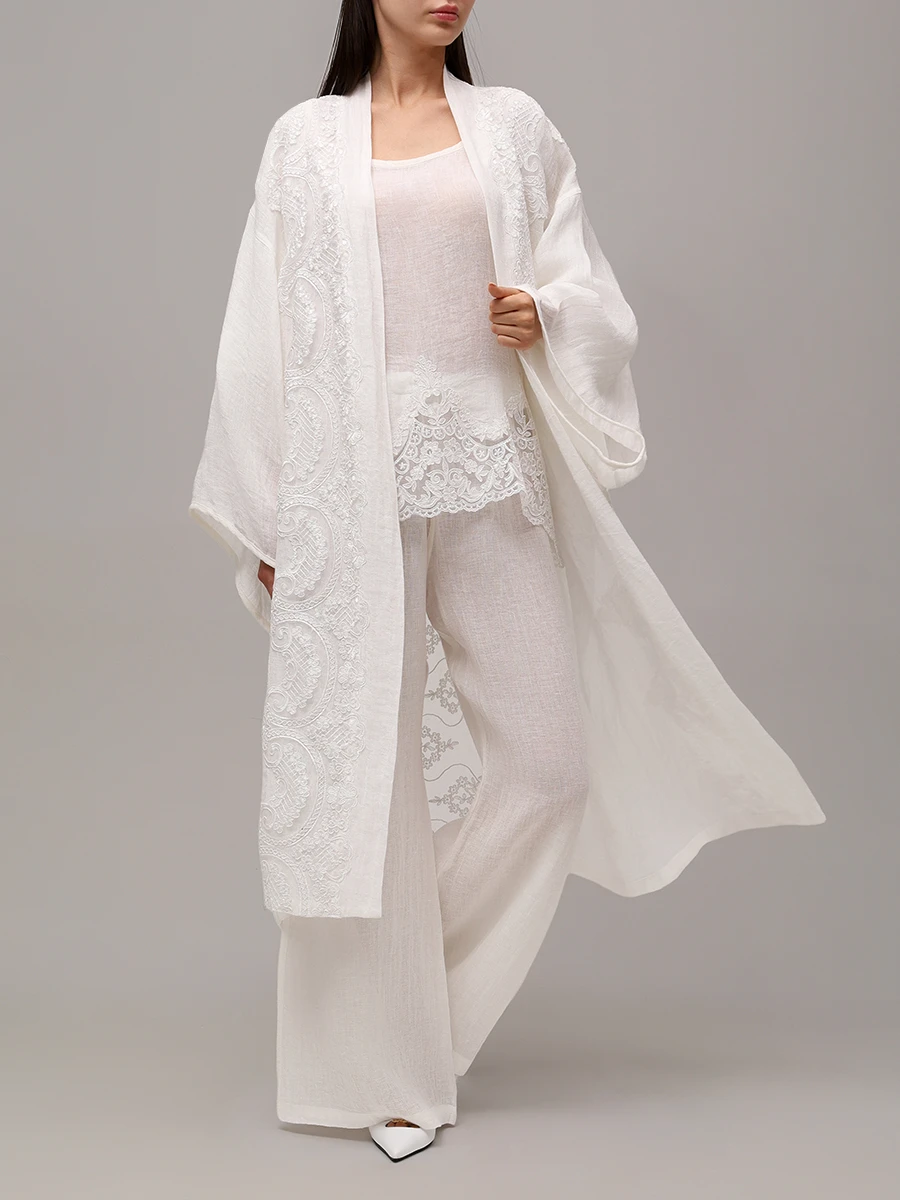 Брюки льняные