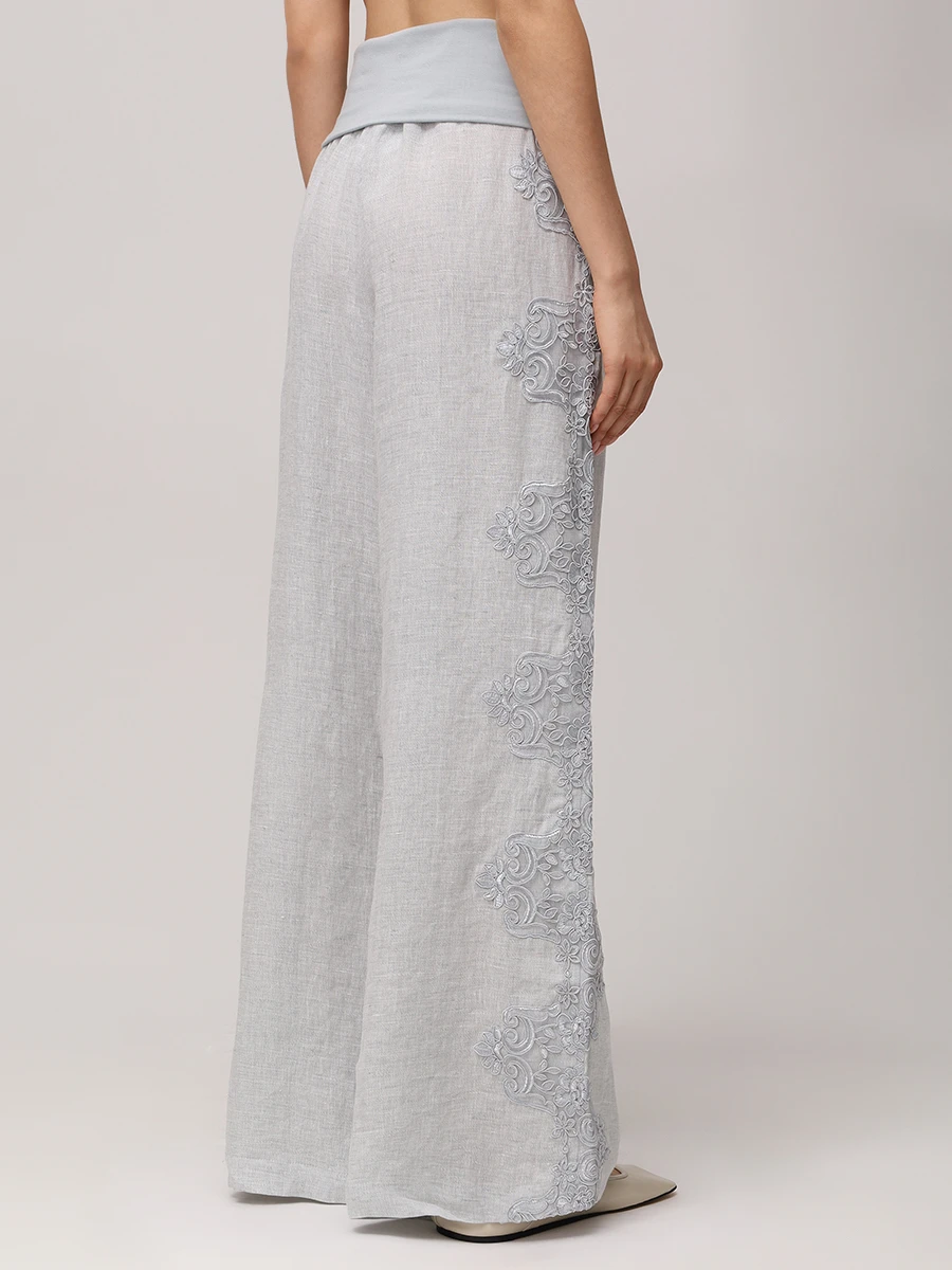 Брюки льняные