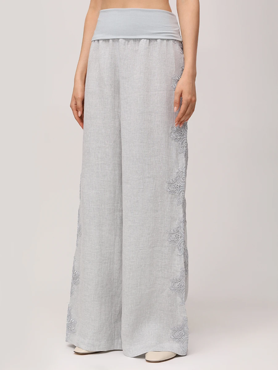 Брюки льняные