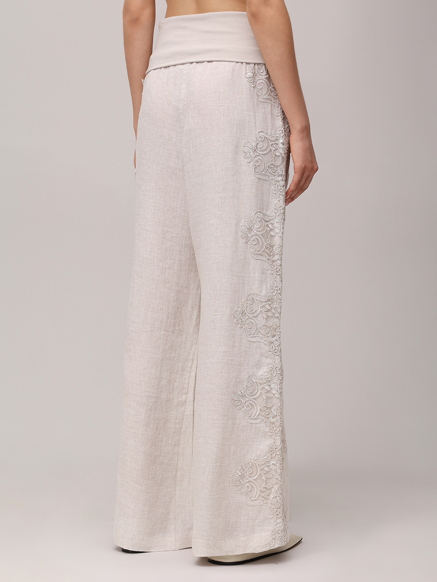 Брюки льняные