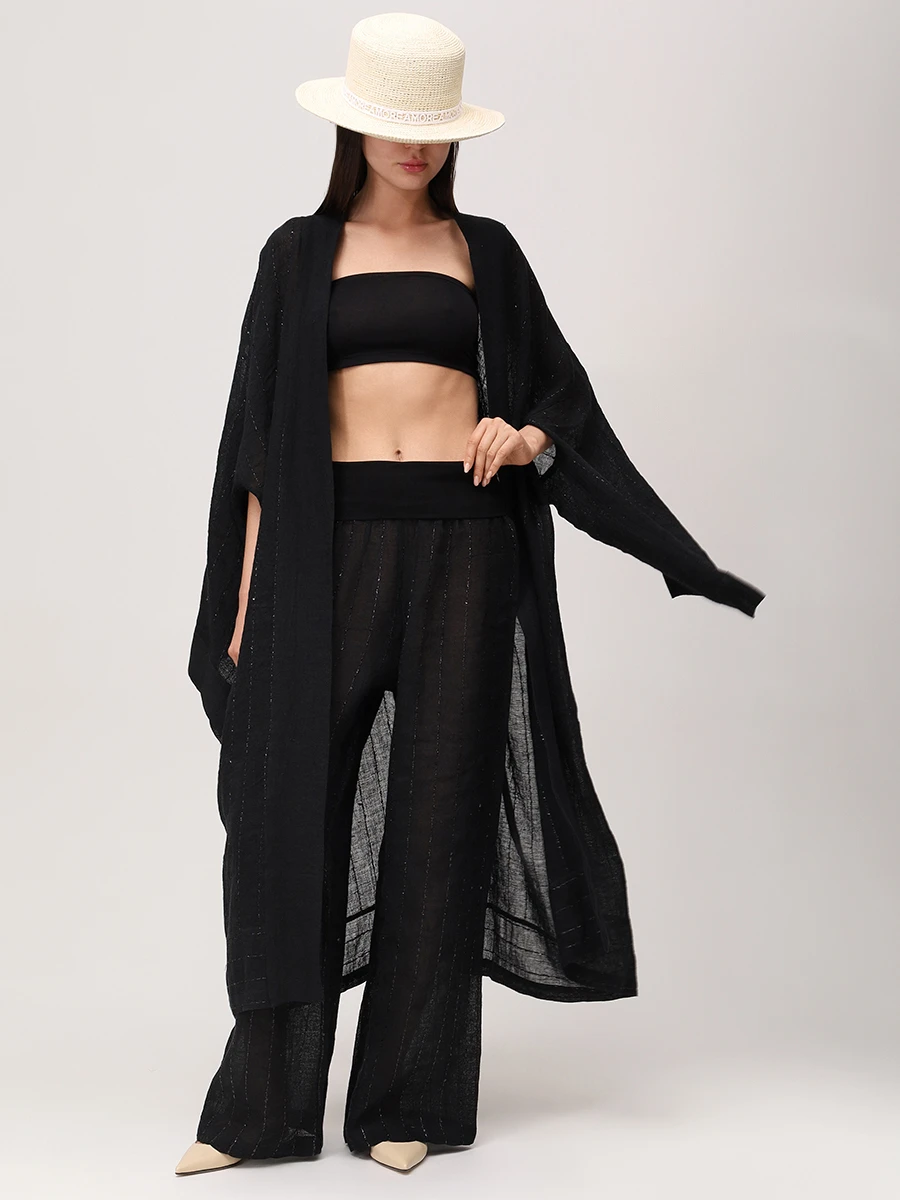 Брюки льняные