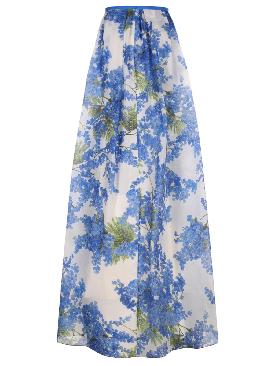 Юбка шелковая с принтом