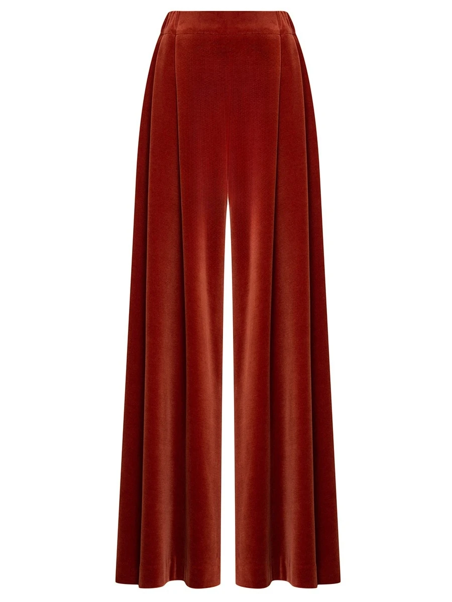 Брюки Терракотовый Закат бархатные