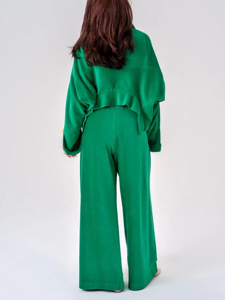 Брюки Майская Зелень вельветовые