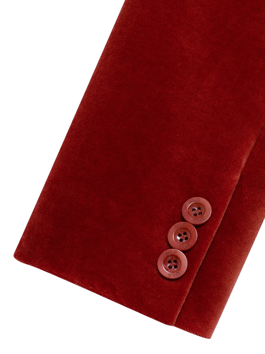 Пиджак Терракотовый Закат бархатный