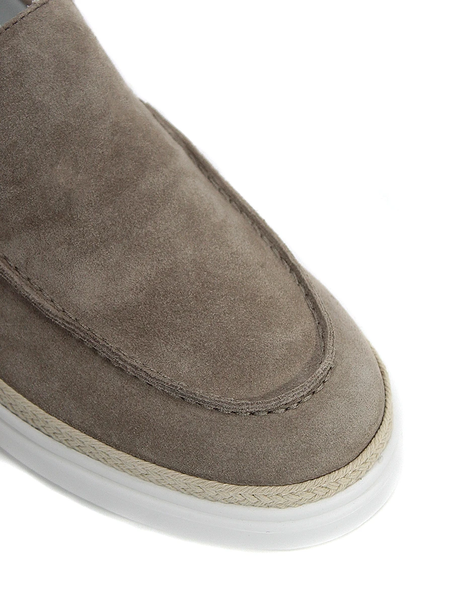 Слипоны замшевые