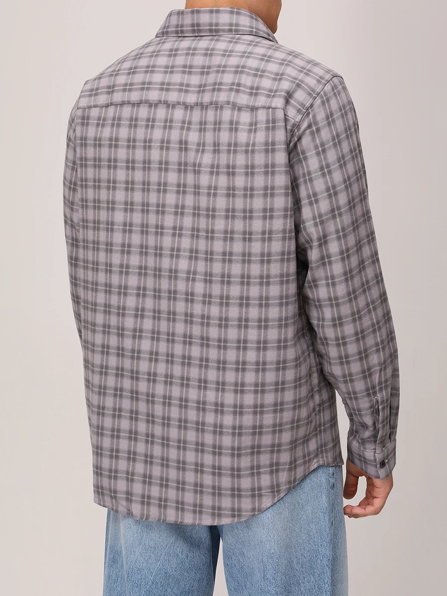 Рубашка Regular Fit из хлопка и вискозы