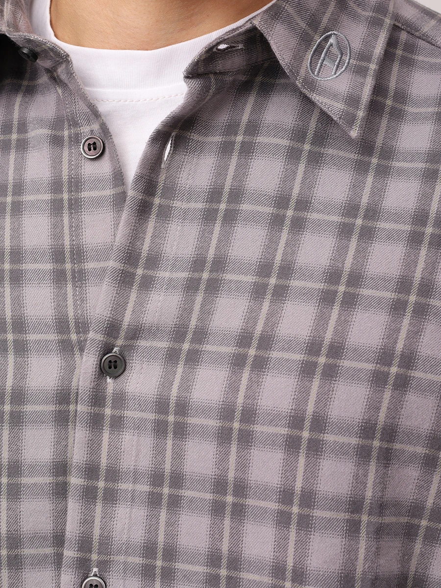 Рубашка Regular Fit из хлопка и вискозы