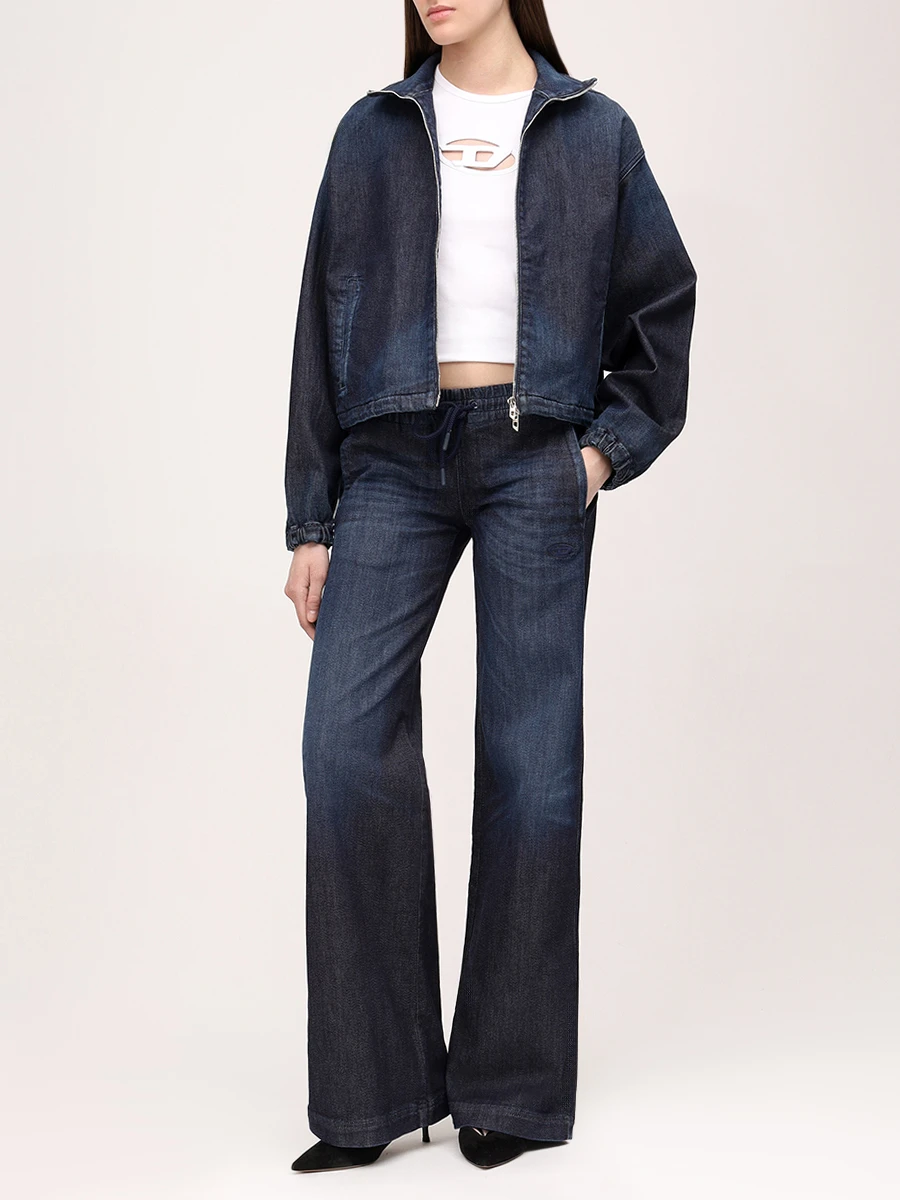 Джинсы-клеш хлопковые