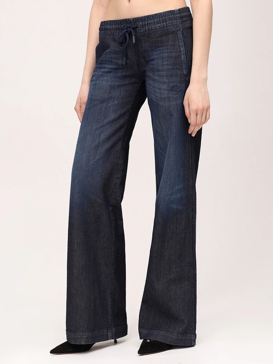 Джинсы-клеш хлопковые