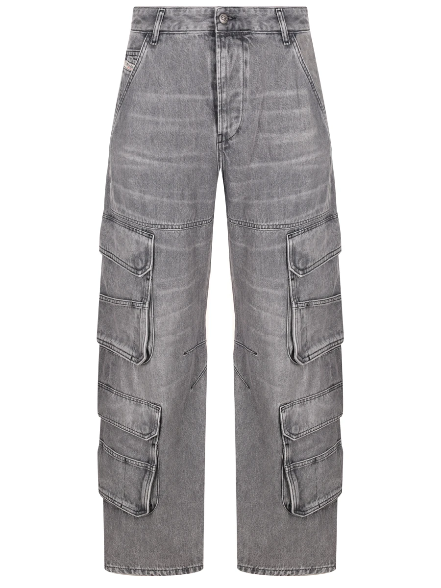 Джинсы-карго Loose Fit хлопковые