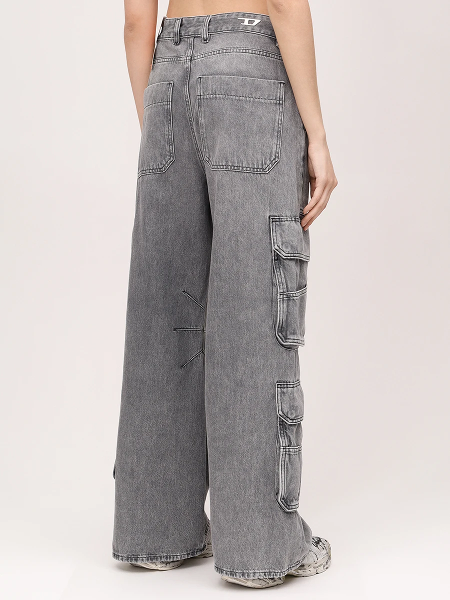 Джинсы-карго Loose Fit хлопковые