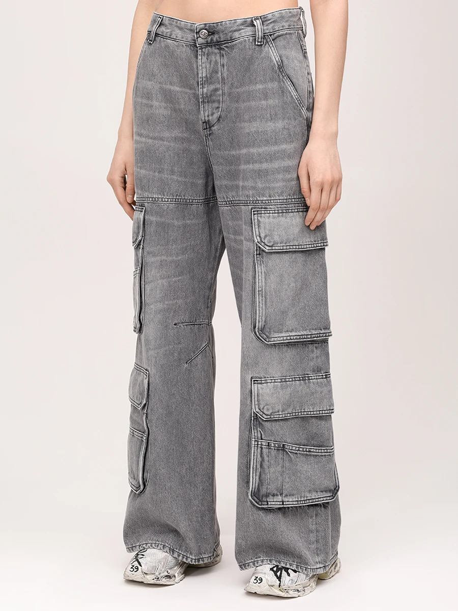 Джинсы-карго Loose Fit хлопковые