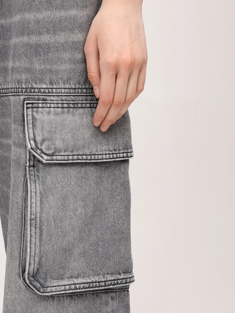Джинсы-карго Loose Fit хлопковые