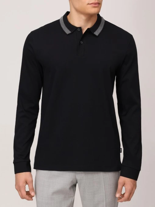 Поло Slim Fit хлопковое BOSS