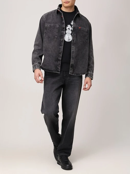 Джинсы Relaxed Tapered Fit хлопковые HUGO