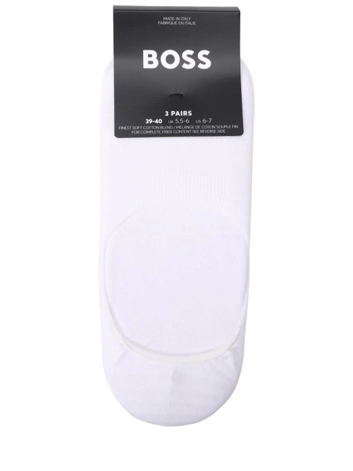 Набор из трех пар хлопковых подследников BOSS