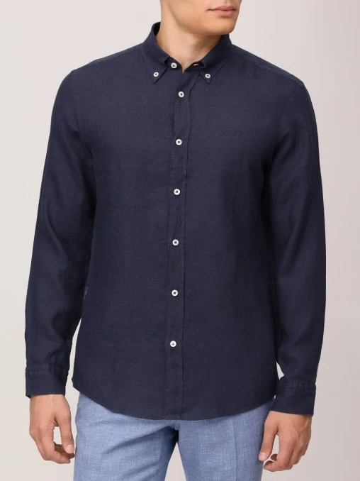 Рубашка Slim Fit льняная BOSS
