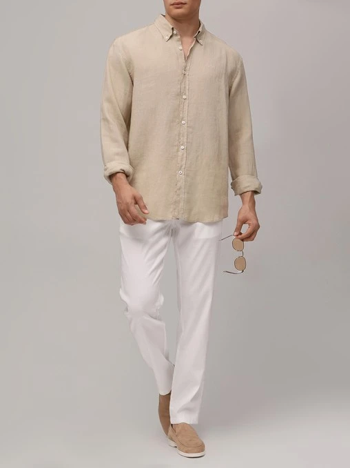 Рубашка Slim Fit льняная BOSS