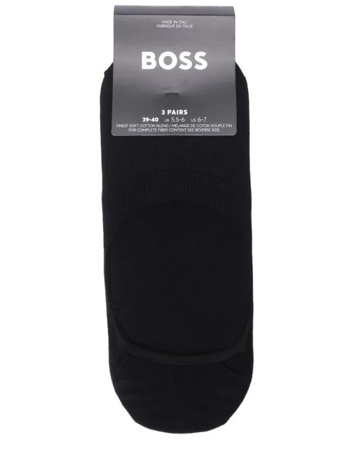 Набор из трех пар хлопковых подследников BOSS