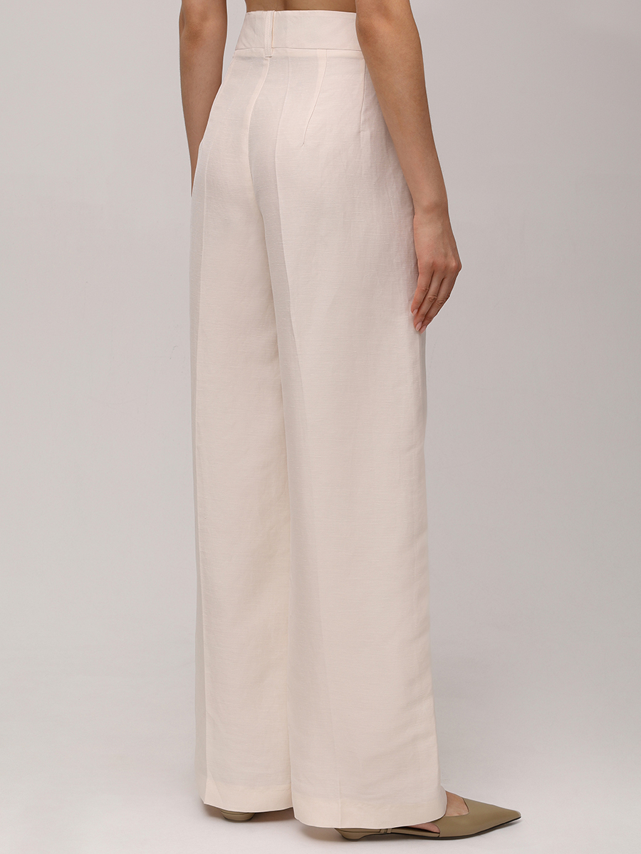 Брюки из вискозы и льна