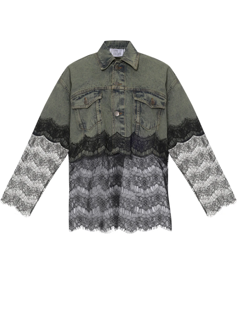 Куртка джинсовая с кружевом