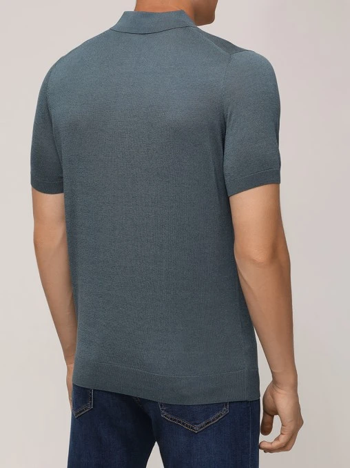 Поло Polo Buttons Neck Short Sleeve шелковое BML