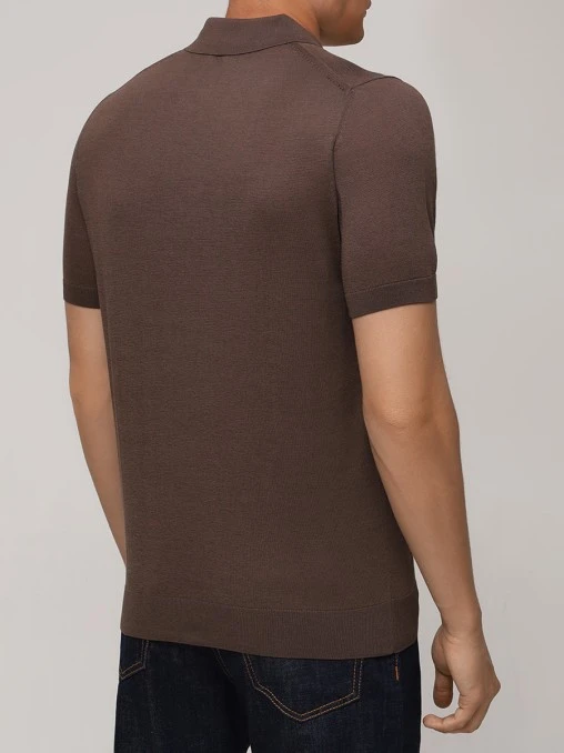 Поло Polo Buttons Neck Short Sleeve шелковое BML