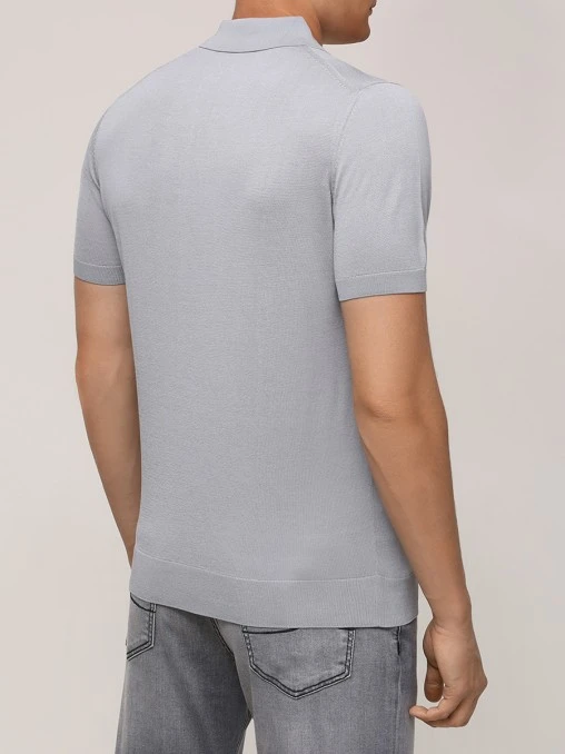 Поло Polo Buttons Neck Short Sleeve шелковое BML