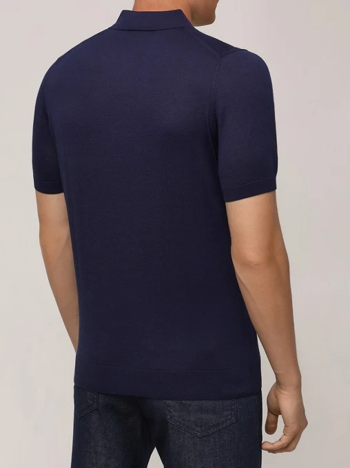 Поло Polo Buttons Neck Short Sleeve шелковое BML