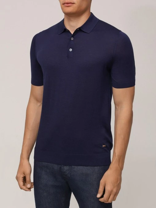Поло Polo Buttons Neck Short Sleeve шелковое BML