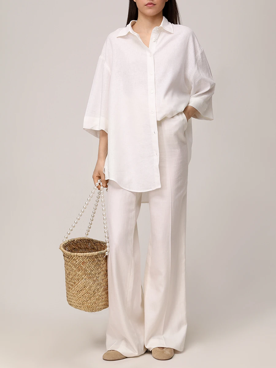 Блуза из вискозы и льна