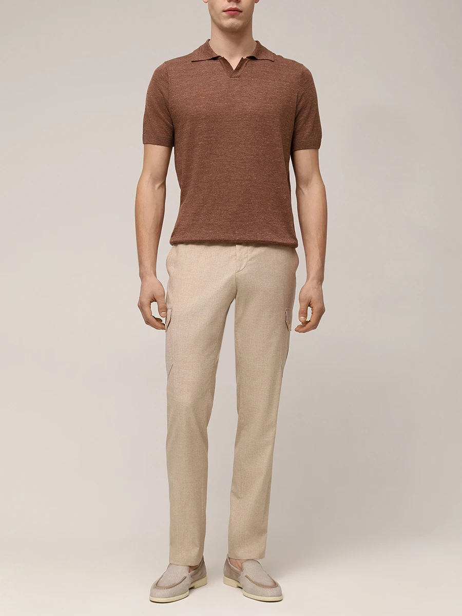 Поло изо льна и хлопка