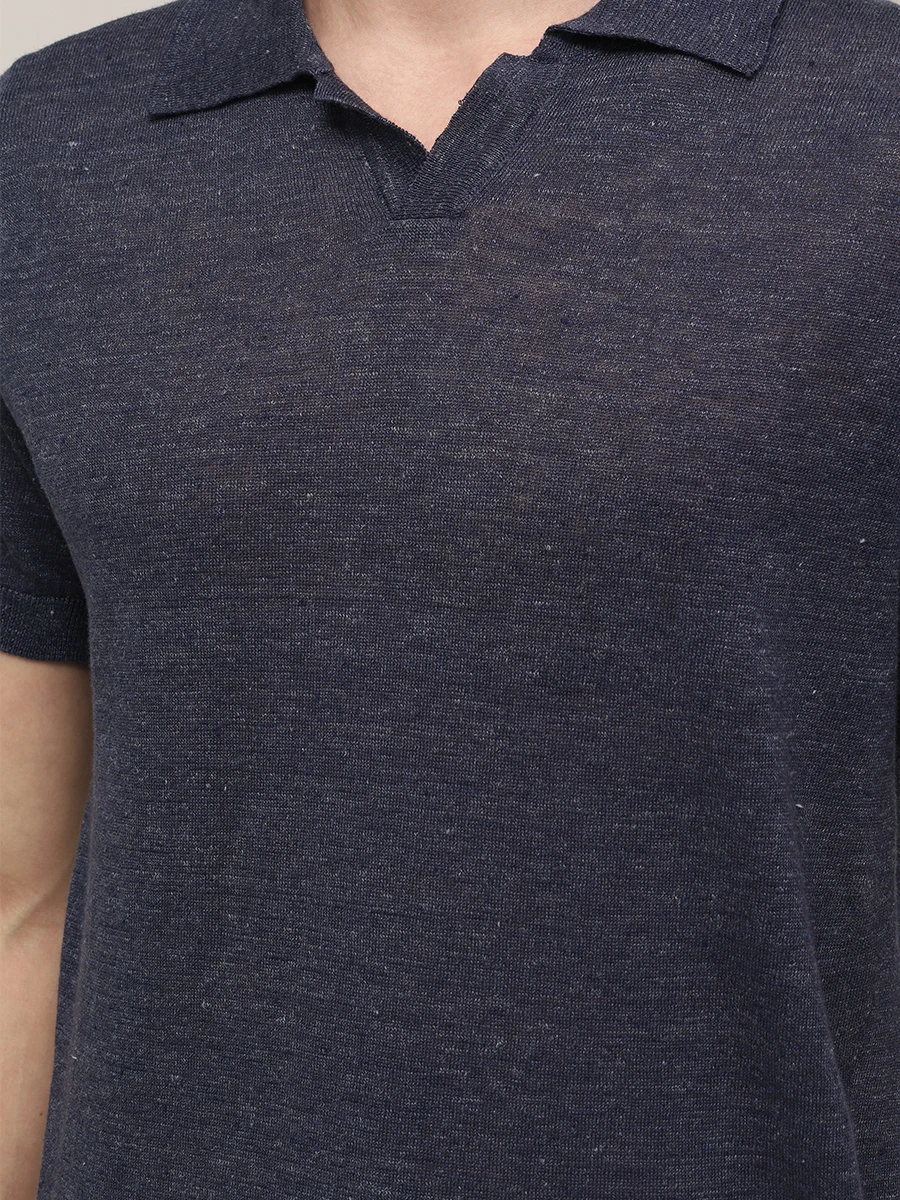 Поло изо льна и хлопка