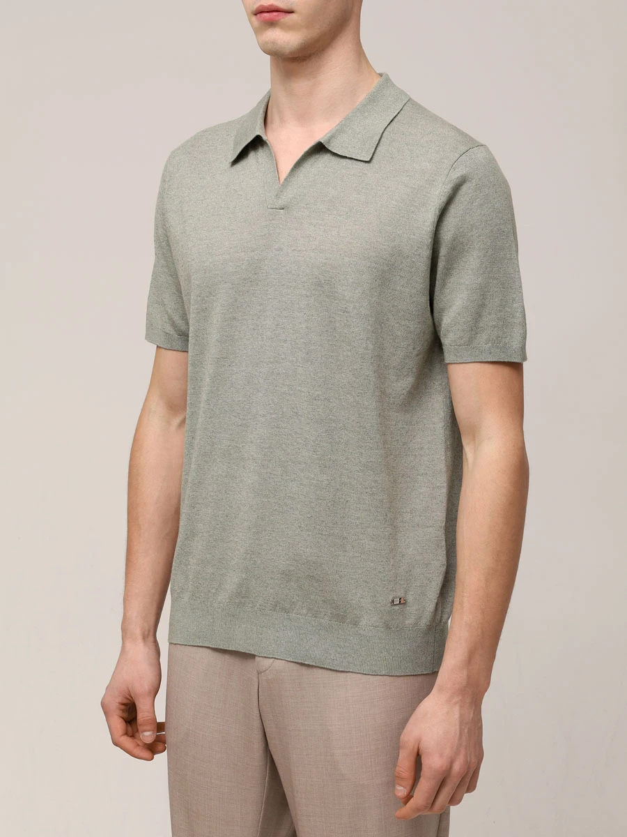 Поло изо льна и хлопка