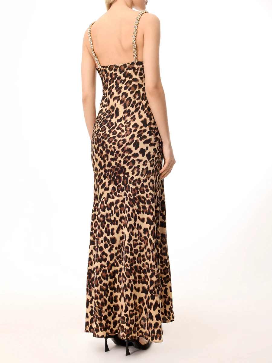 Платье-комбинация с принтом