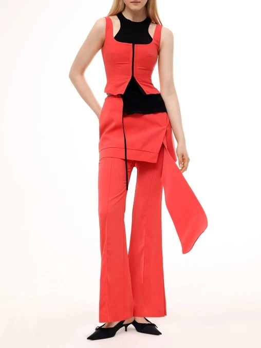 Брюки однотонные YUZEFI