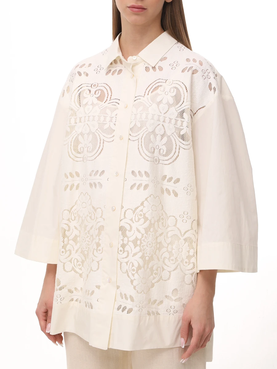 Блуза с кружевом