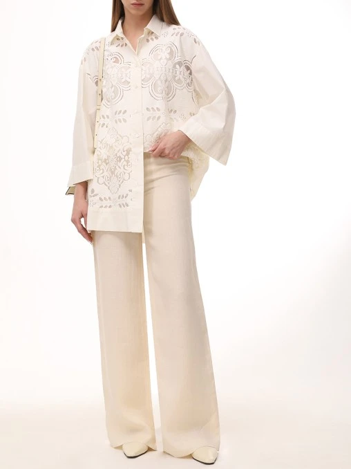 Блуза с кружевом MARINA RINALDI