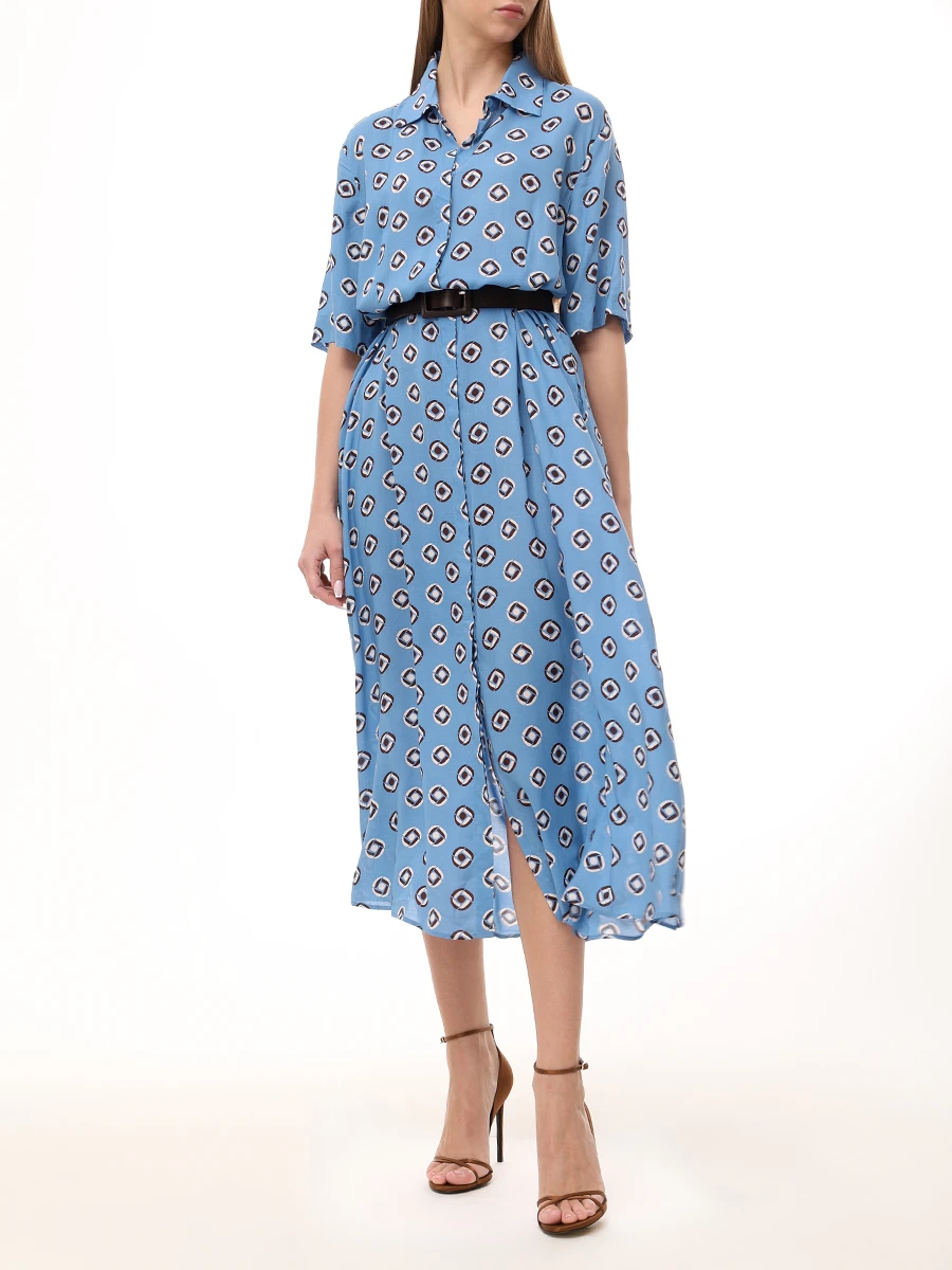 Платье-рубашка из вискозы