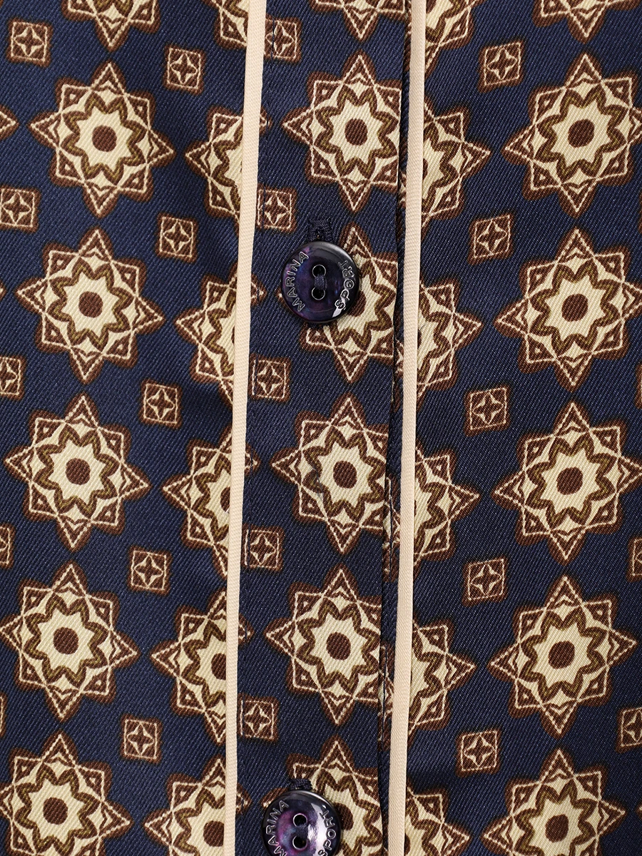 Платье-рубашка с принтом