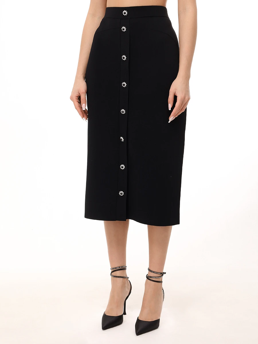 Юбка однотонная