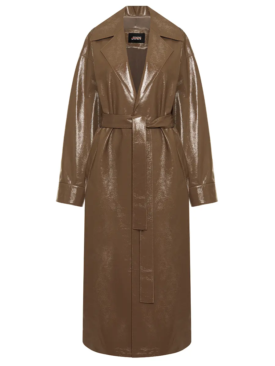 Тренч кожаный