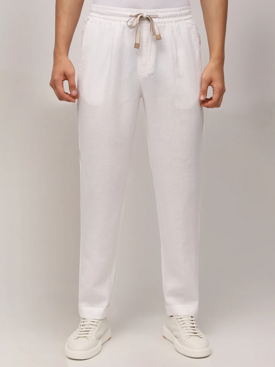 Брюки льняные