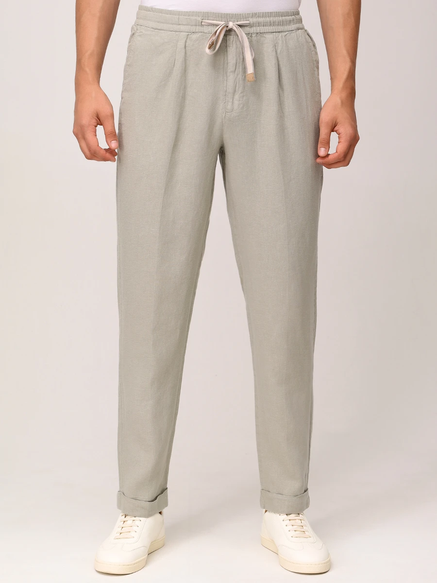 Брюки льняные