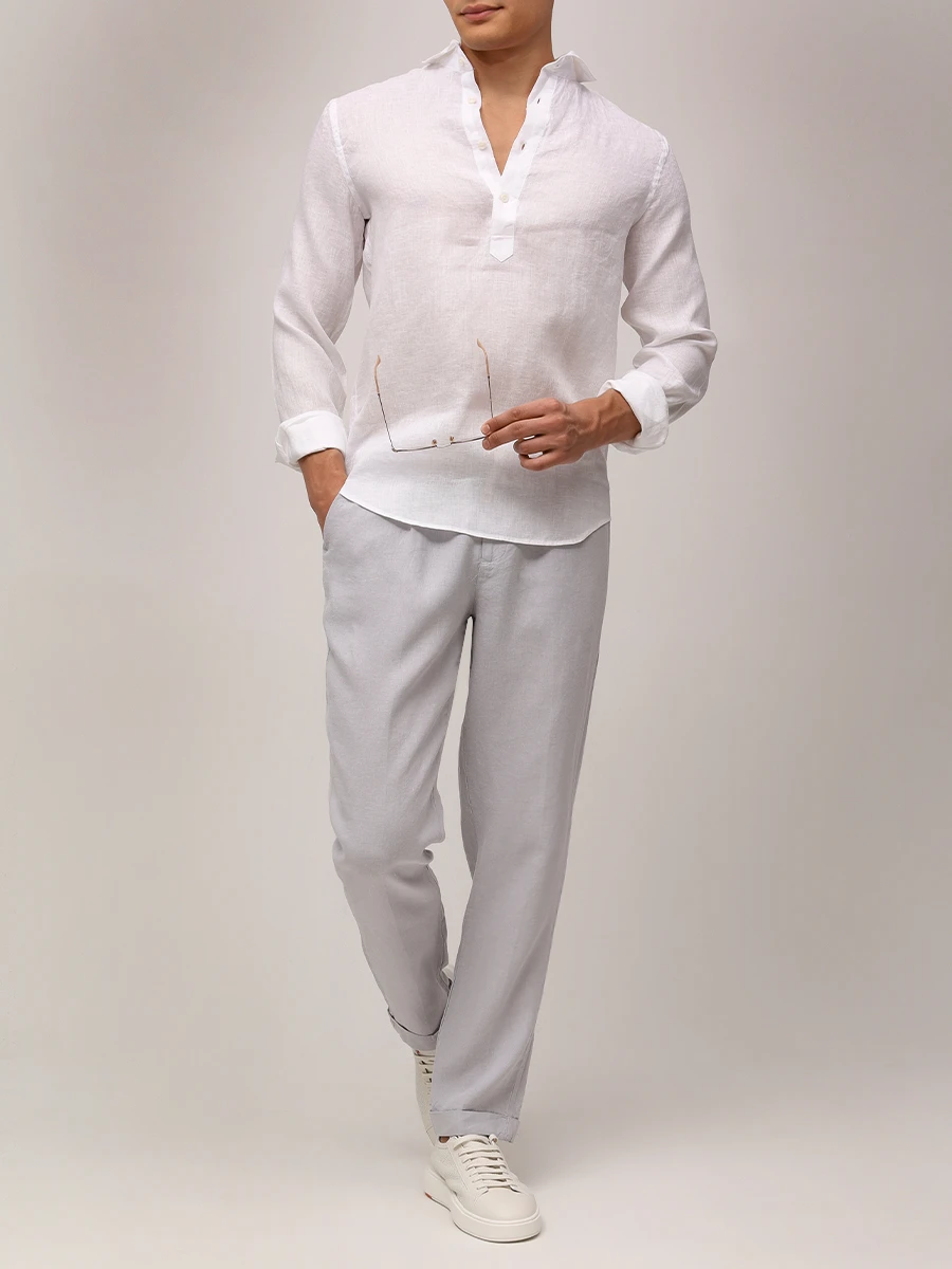 Брюки льняные