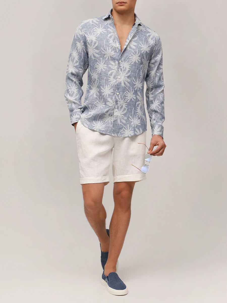 Рубашка Slim Fit льняная