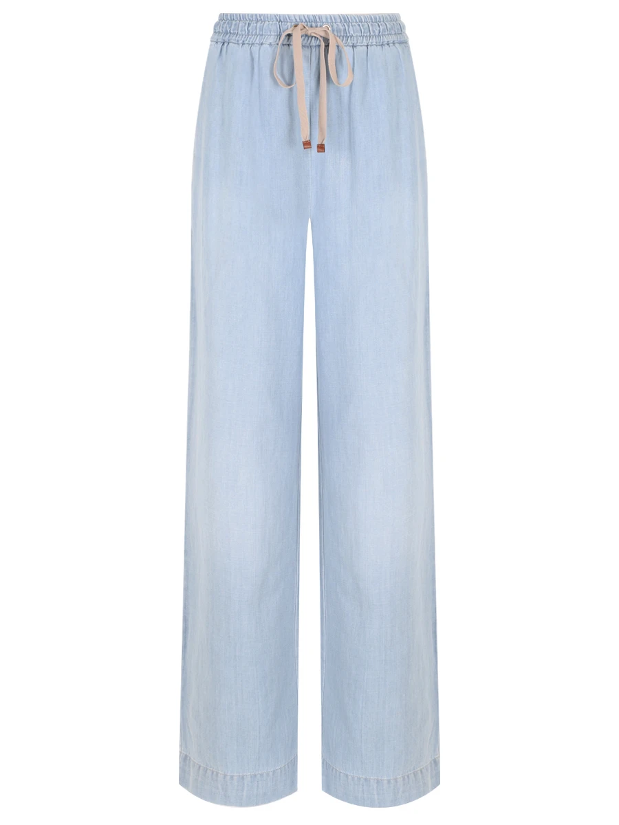 Брюки из хлопка и льна